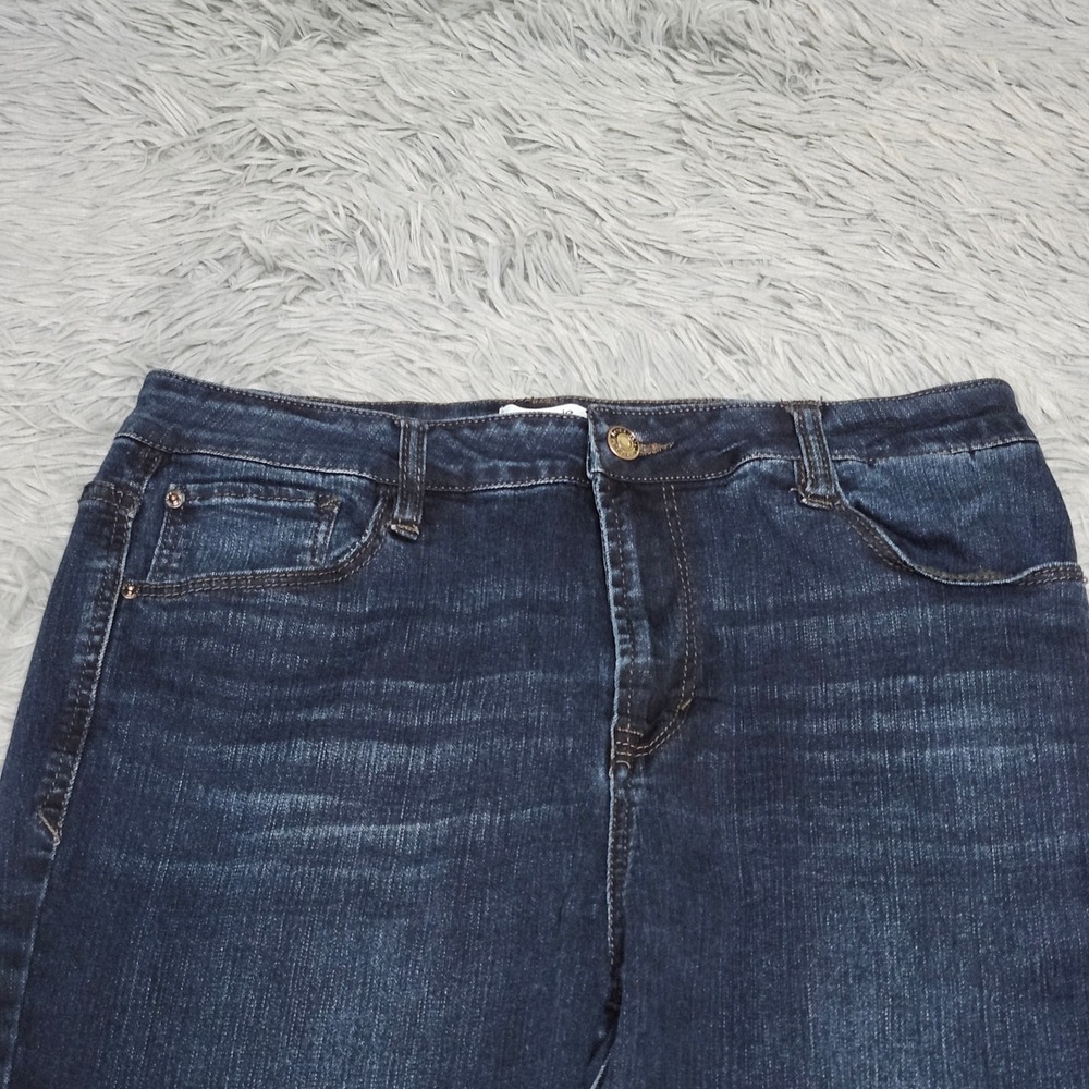 Kensie Jeans Skinny Jeans Women 10 10/30 Blue High Rise Ankle Frayed Hem Stretch - Picture 12 of 13